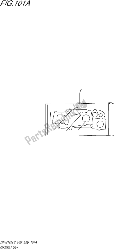 All parts for the Gasket Set of the Suzuki DR-Z 125 2018