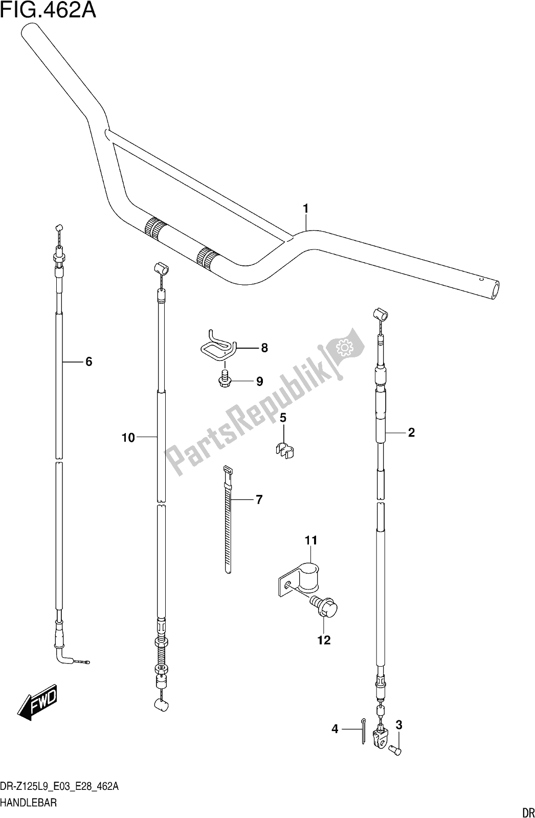 Todas las partes para Fig. 462a Handlebar (dr-z125l9 E28) de Suzuki DR-Z 125 2019