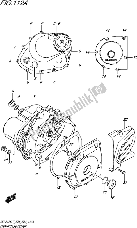 Tutte le parti per il Coperchio Del Carter del Suzuki DR-Z 125L 2017