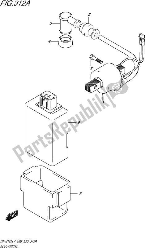 All parts for the Electrical of the Suzuki DR-Z 125L 2017