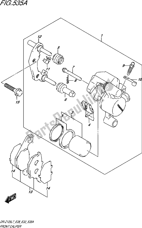 Wszystkie części do Front Caliper (dr-z125l E28) Suzuki DR-Z 125L 2017