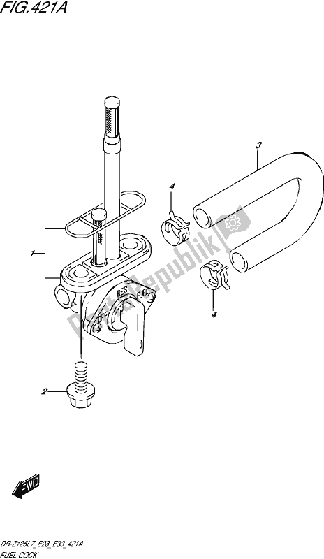 All parts for the Fuel Cock of the Suzuki DR-Z 125L 2017