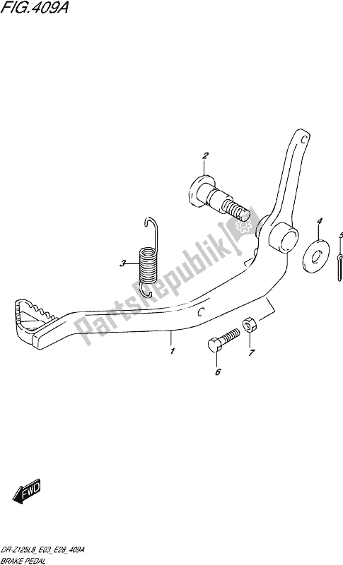 Todas las partes para Pedal De Freno de Suzuki DR-Z 125L 2018