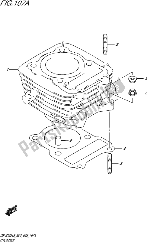 Alle onderdelen voor de Cilinder van de Suzuki DR-Z 125L 2018