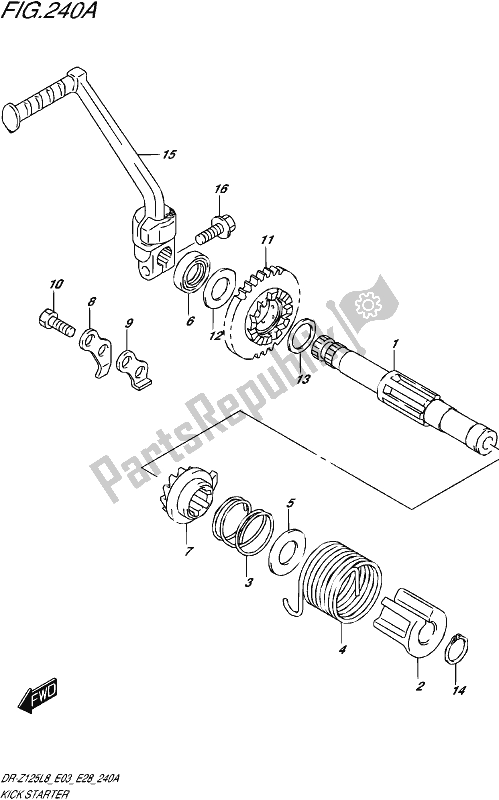 Tutte le parti per il Calcio D'inizio del Suzuki DR-Z 125L 2018