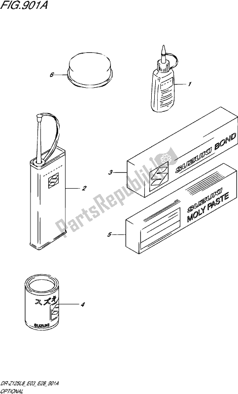 All parts for the Optional of the Suzuki DR-Z 125L 2018