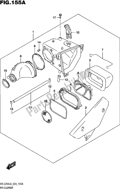 Toutes les pièces pour le Purificateur D'air du Suzuki DR-Z 250 2018