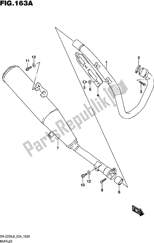 Todas las partes para Silenciador de Suzuki DR-Z 250 2018