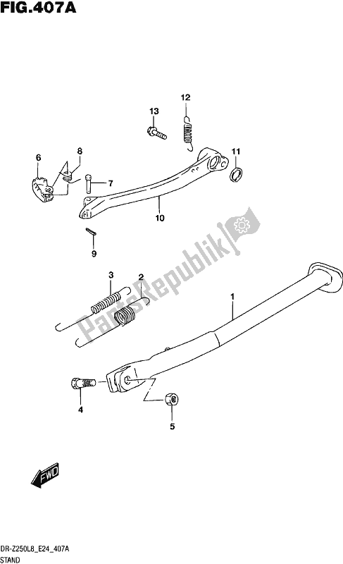 Todas as partes de Ficar do Suzuki DR-Z 250 2018