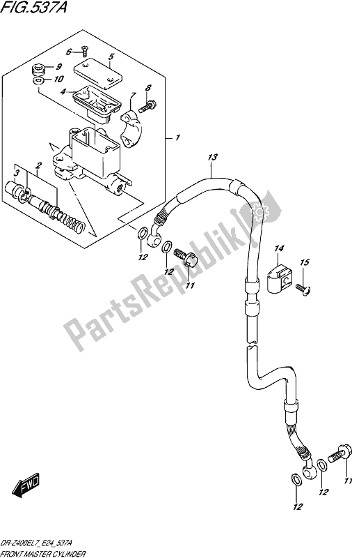 Wszystkie części do Przedni Cylinder G?ówny Suzuki DR-Z 400E 2017