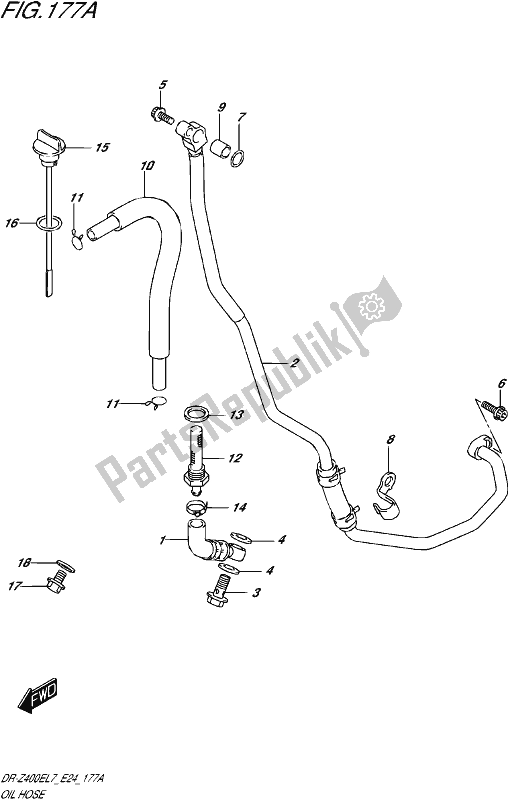 All parts for the Oil Hose of the Suzuki DR-Z 400E 2017