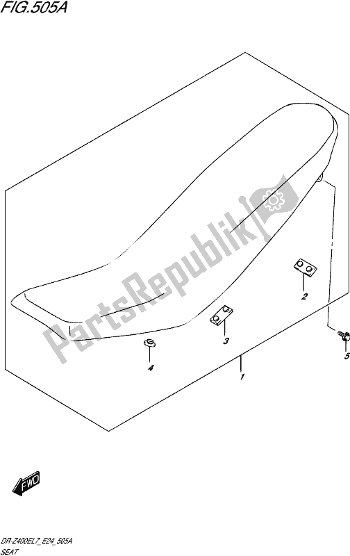 All parts for the Seat of the Suzuki DR-Z 400E 2017