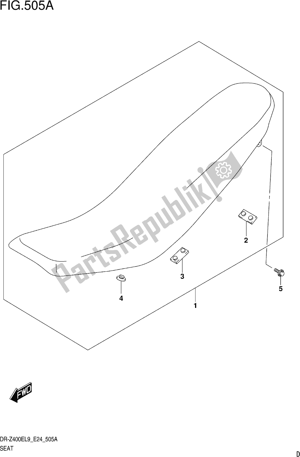 Wszystkie części do Fig. 505a Seat Suzuki DR-Z 400E 2019