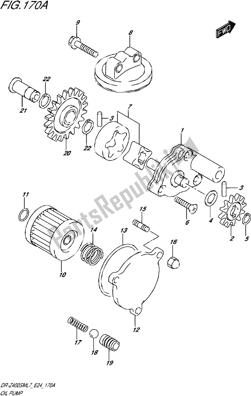 Todas las partes para Bomba De Aceite de Suzuki DR-Z 400 SM 2017