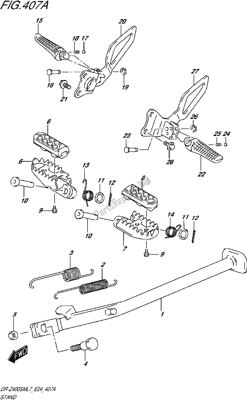 Tutte le parti per il In Piedi del Suzuki DR-Z 400 SM 2017