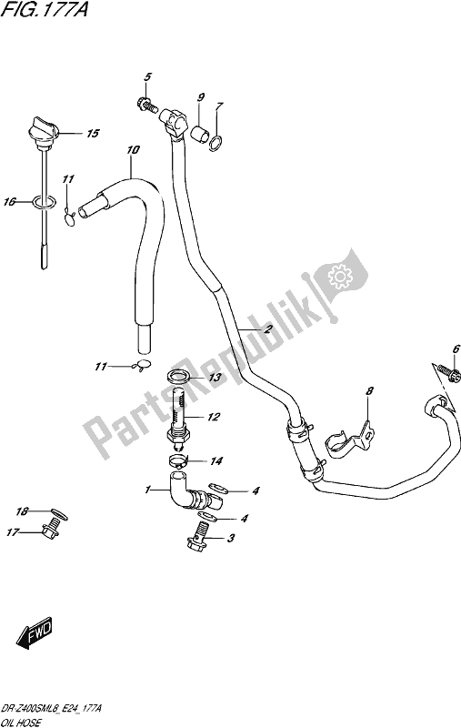 All parts for the Oil Hose of the Suzuki DR-Z 400 SM 2018