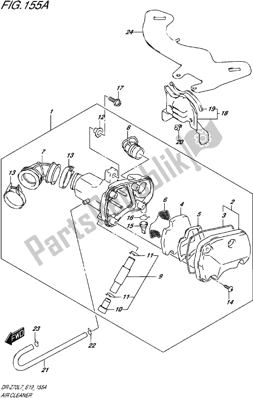 Todas las partes para Filtro De Aire de Suzuki DR-Z 70 2017