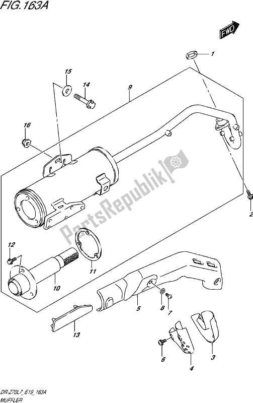 Todas las partes para Silenciador de Suzuki DR-Z 70 2017