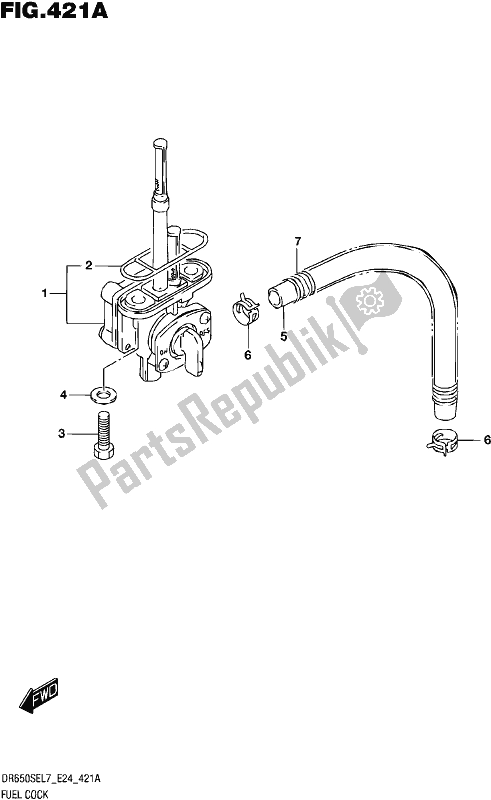 All parts for the Fuel Cock of the Suzuki DR 650 SE 2017