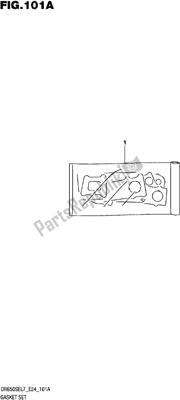 All parts for the Gasket Set of the Suzuki DR 650 SE 2017