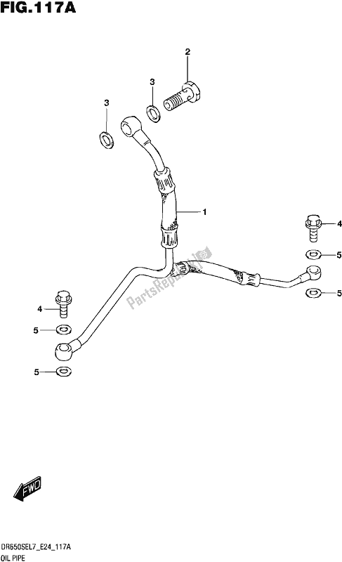 All parts for the Oil Pipe of the Suzuki DR 650 SE 2017