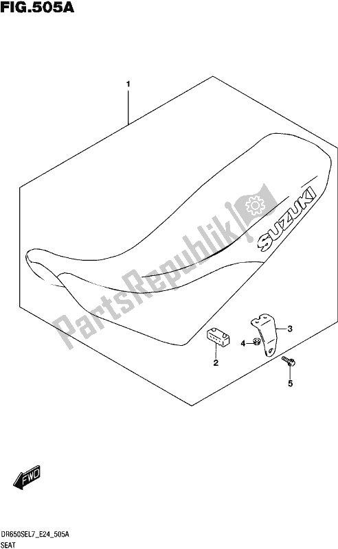 All parts for the Seat of the Suzuki DR 650 SE 2017