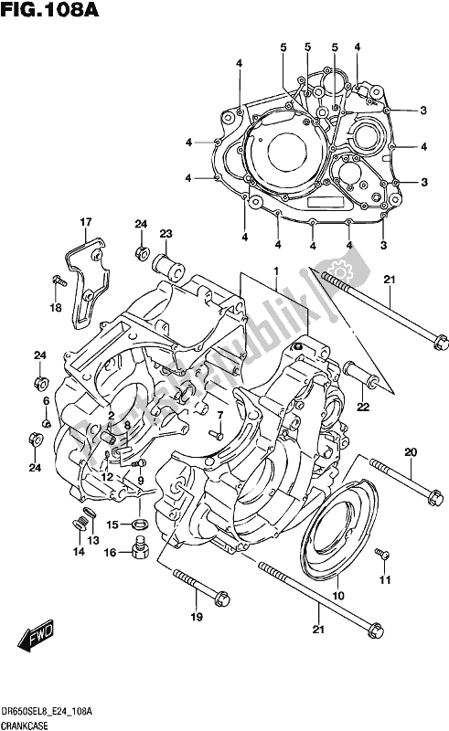 Todas as partes de Bloco Do Motor do Suzuki DR 650 SE 2018
