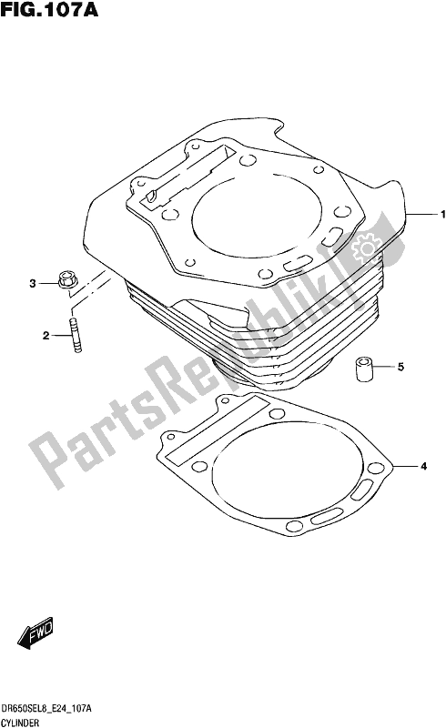 Tutte le parti per il Cilindro del Suzuki DR 650 SE 2018