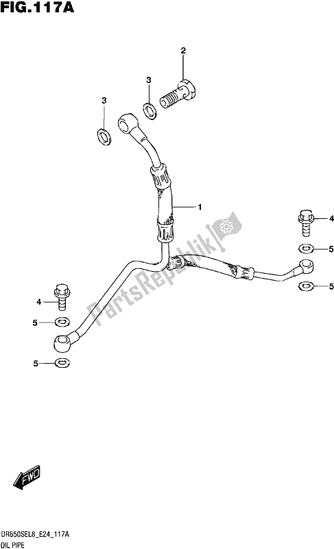 All parts for the Oil Pipe of the Suzuki DR 650 SE 2018