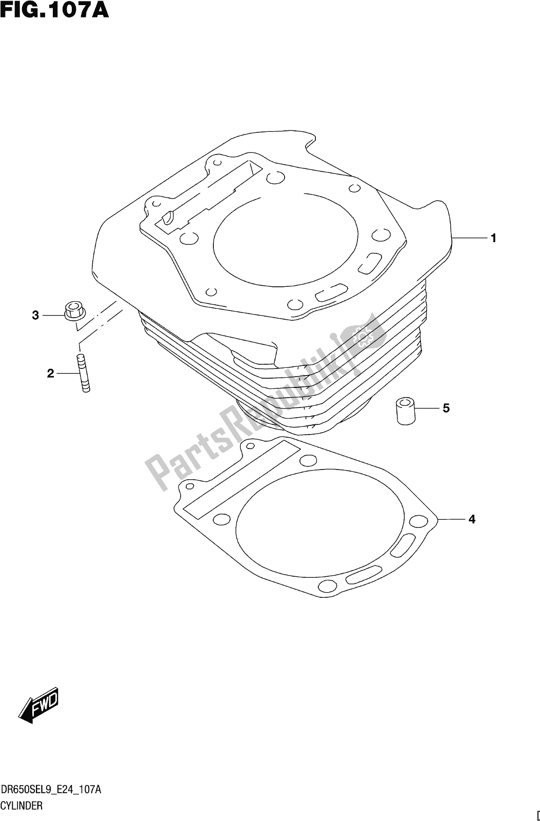 Wszystkie części do Fig. 107a Cylinder Suzuki DR 650 SE 2019