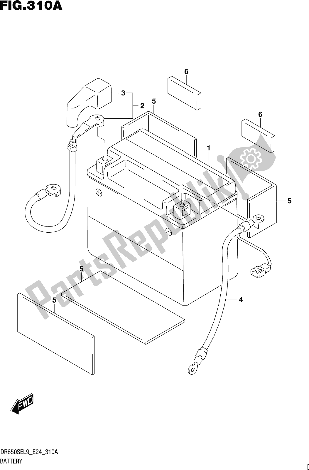 Wszystkie części do Fig. 310a Battery Suzuki DR 650 SE 2019