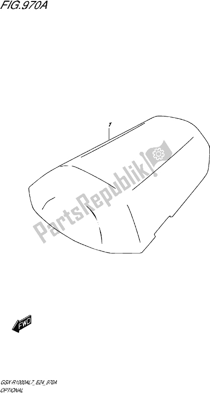 All parts for the Optional (seat Tail Box) of the Suzuki Gsx-r 1000A 2017