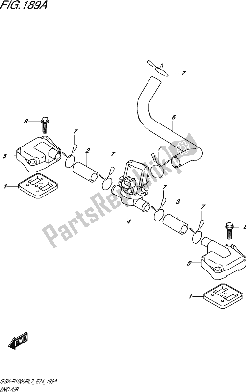 All parts for the 2nd Air of the Suzuki Gsx-r 1000R 2017