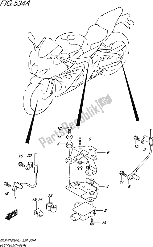 Toutes les pièces pour le Body Electrical du Suzuki Gsx-r 1000R 2017