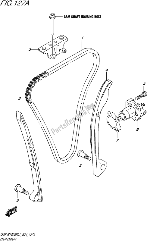 All parts for the Cam Chain of the Suzuki Gsx-r 1000R 2017