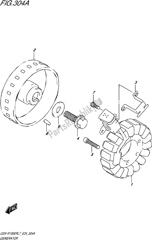 All parts for the Generator of the Suzuki Gsx-r 1000R 2017