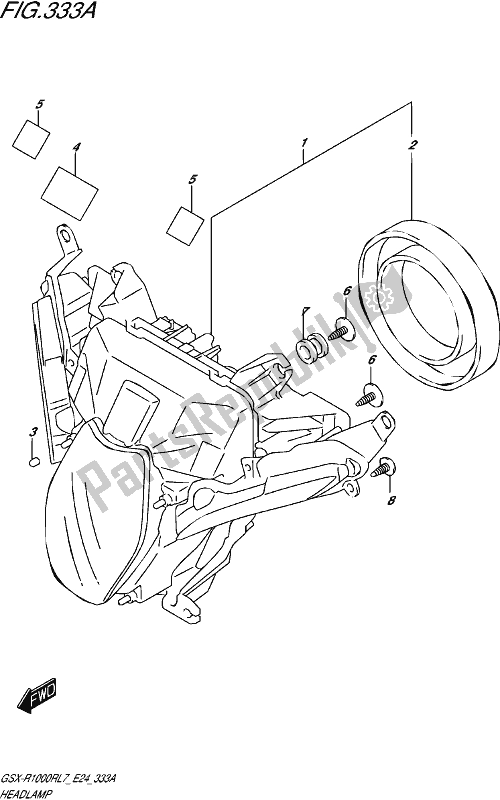 Toutes les pièces pour le Lampe Frontale du Suzuki Gsx-r 1000R 2017