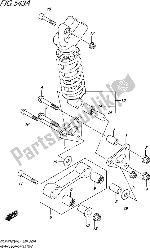 All parts for the Rear Cushion Lever (gsx-r1000rl7 E24) of the Suzuki Gsx-r 1000R 2017