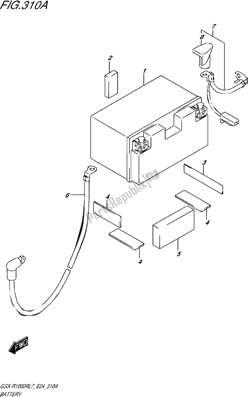 All parts for the Battery of the Suzuki Gsx-r 1000 RZ 2017