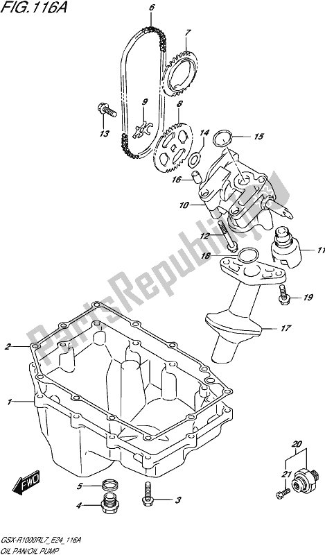 Toutes les pièces pour le Oil Pan/oil Pump du Suzuki Gsx-r 1000 RZ 2017