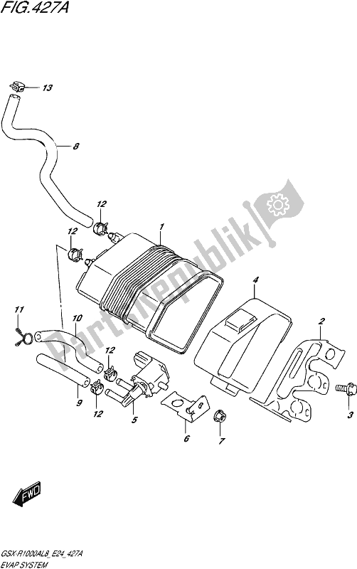 Tutte le parti per il Evap System del Suzuki Gsx-r 1000 RZ 2018