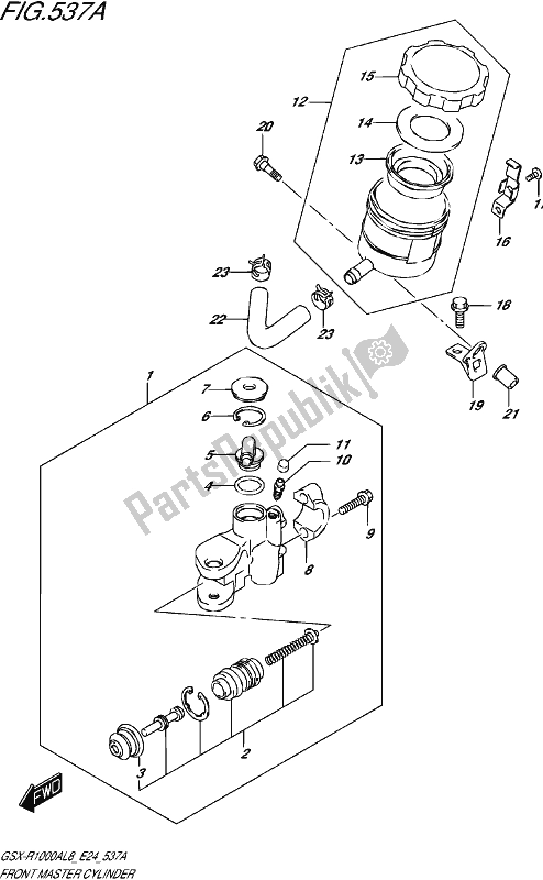 Toutes les pièces pour le Maître-cylindre Avant du Suzuki Gsx-r 1000 RZ 2018