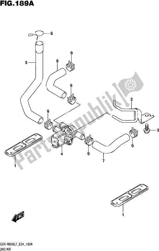 All parts for the 2nd Air of the Suzuki Gsx-r 600 2017