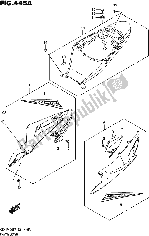 Todas las partes para Cubierta Del Marco (ysf) de Suzuki Gsx-r 600 2017