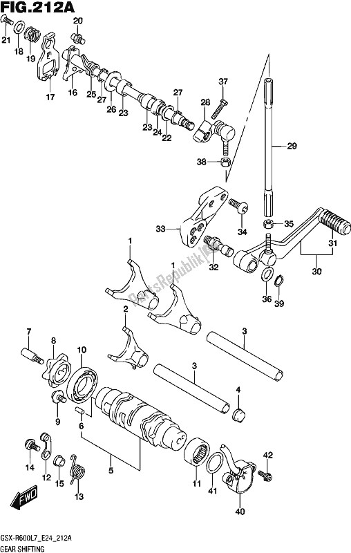 All parts for the Gear Shifting of the Suzuki Gsx-r 600 2017