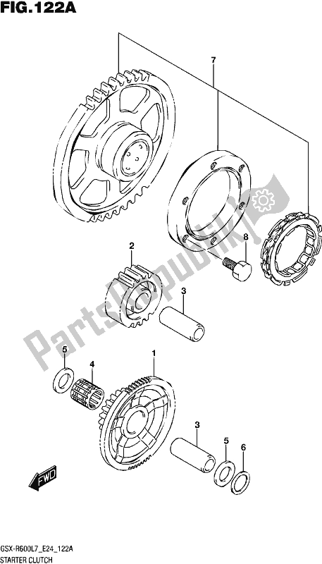 Todas as partes de Embreagem De Partida do Suzuki Gsx-r 600 2017