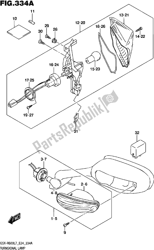 Tutte le parti per il Indicatore Di Direzione del Suzuki Gsx-r 600 2017