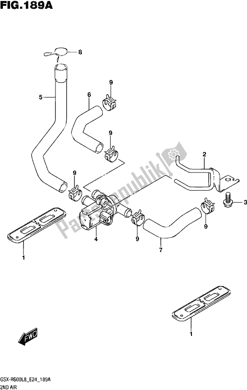 All parts for the 2nd Air of the Suzuki Gsx-r 600 2018