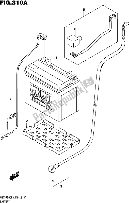 Toutes les pièces pour le Batterie du Suzuki Gsx-r 600 2018