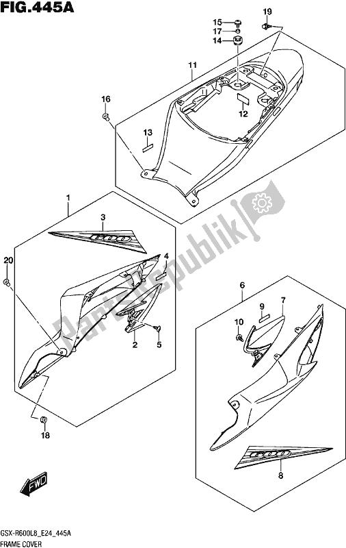 All parts for the Frame Cover (ysf) of the Suzuki Gsx-r 600 2018
